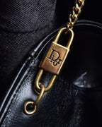 "Christian Dior" Layered flap oblique shoulder bag