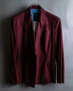 "JEAN PAUL GAULTIER FEMME"
Bordeaux color peaked lapel wool tailored jacket
