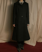 –SPECIALS– "LOEWE" 2017-2018 Minimal a-line calfskin piping coat