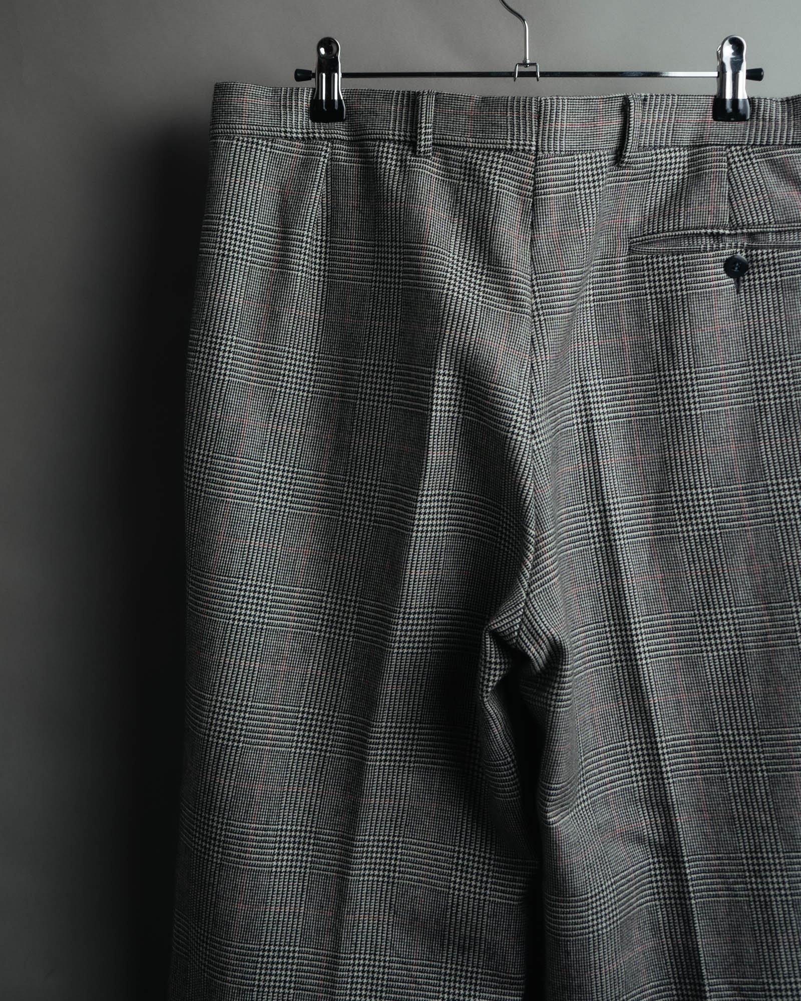 -MOOD MILLÉSIMES- 80’s-90’s Prince of Wales check wool double-breasted setup suit