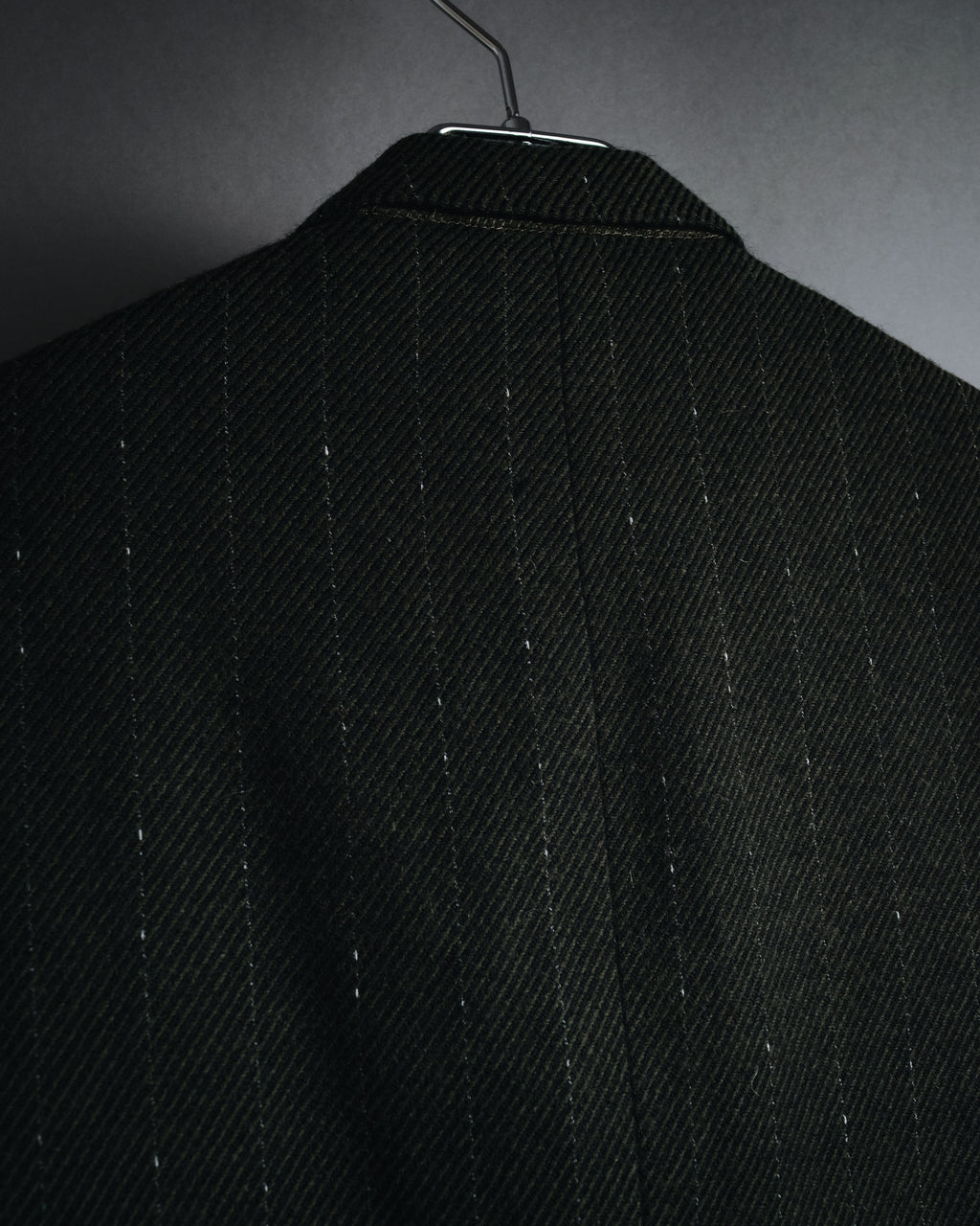"Yves Saint Laurent diffusion hommes" 80’s-90’s structured glitter pinstripe wool suit set-up