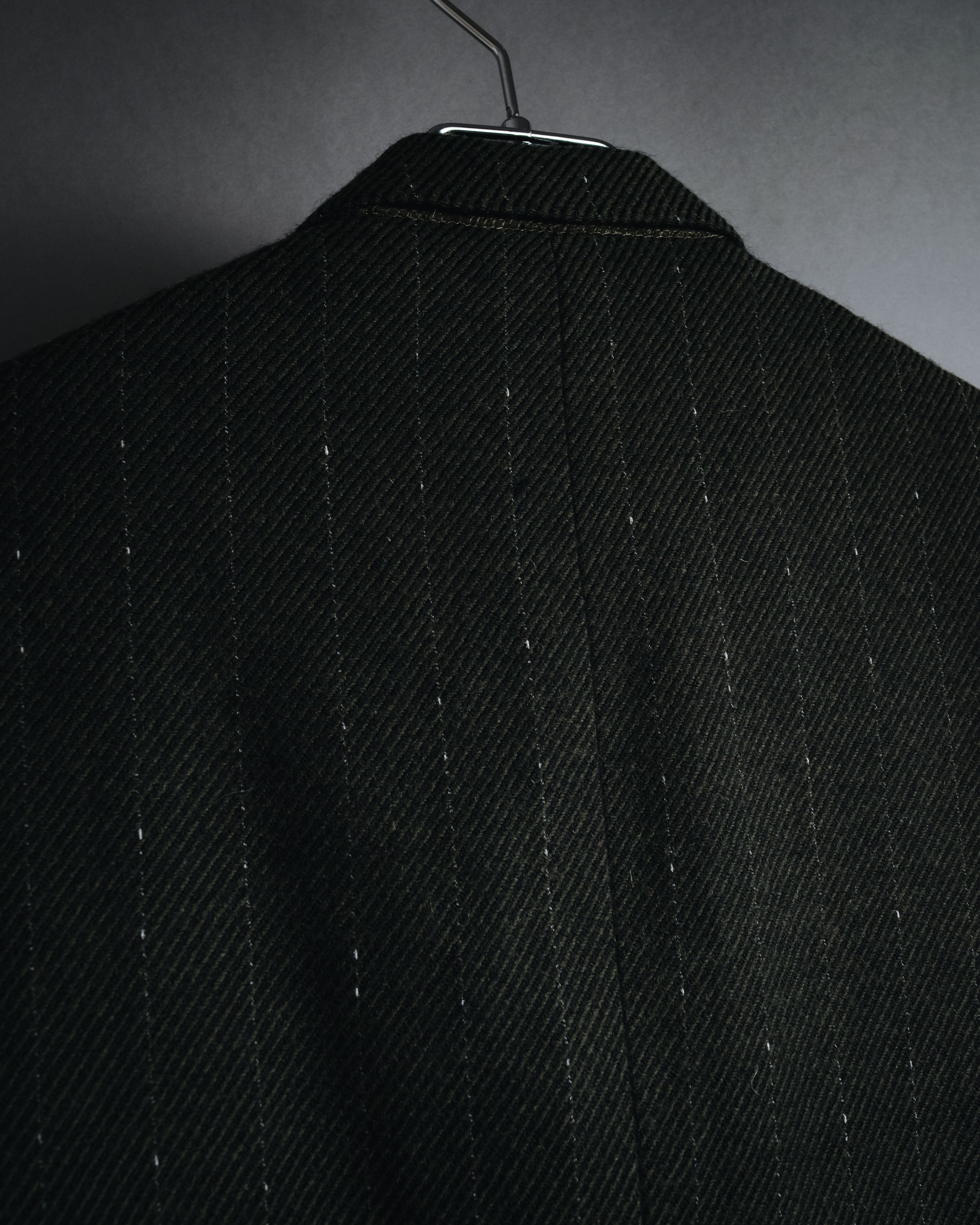"Yves Saint Laurent diffusion hommes" 80’s-90’s structured glitter pinstripe wool suit set-up