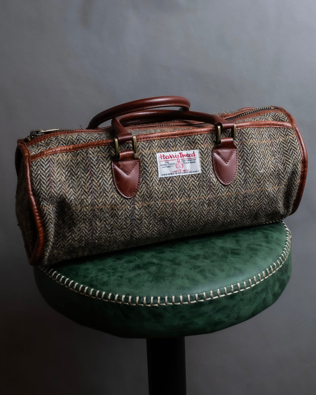 "Harris Tweed" Herringbone wave boston bag