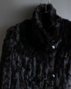 Vintage squirrel fur reversible maxi length coat