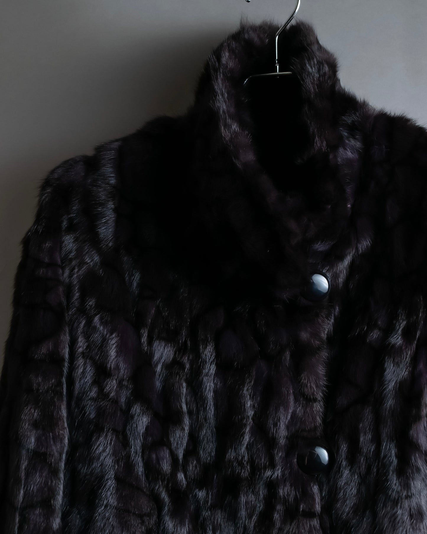 Vintage squirrel fur reversible maxi length coat