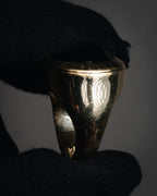 "Alexander McQueen" 10’s black stone signet ring