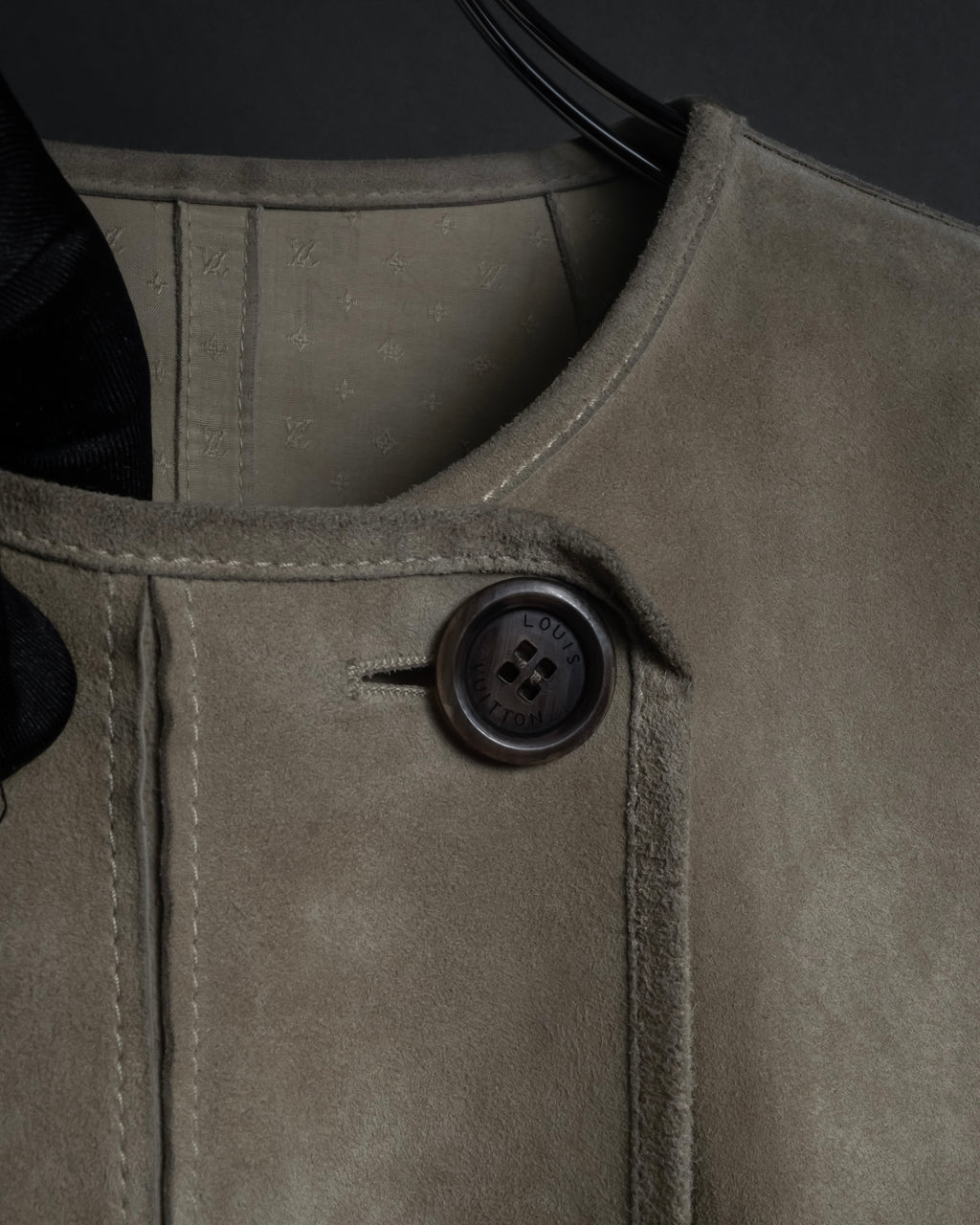 "LOUIS VUITTON" 00's Marc Jacobs period double-breasted suede coat
