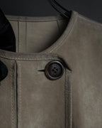 "LOUIS VUITTON" 00's Marc Jacobs period double-breasted suede coat