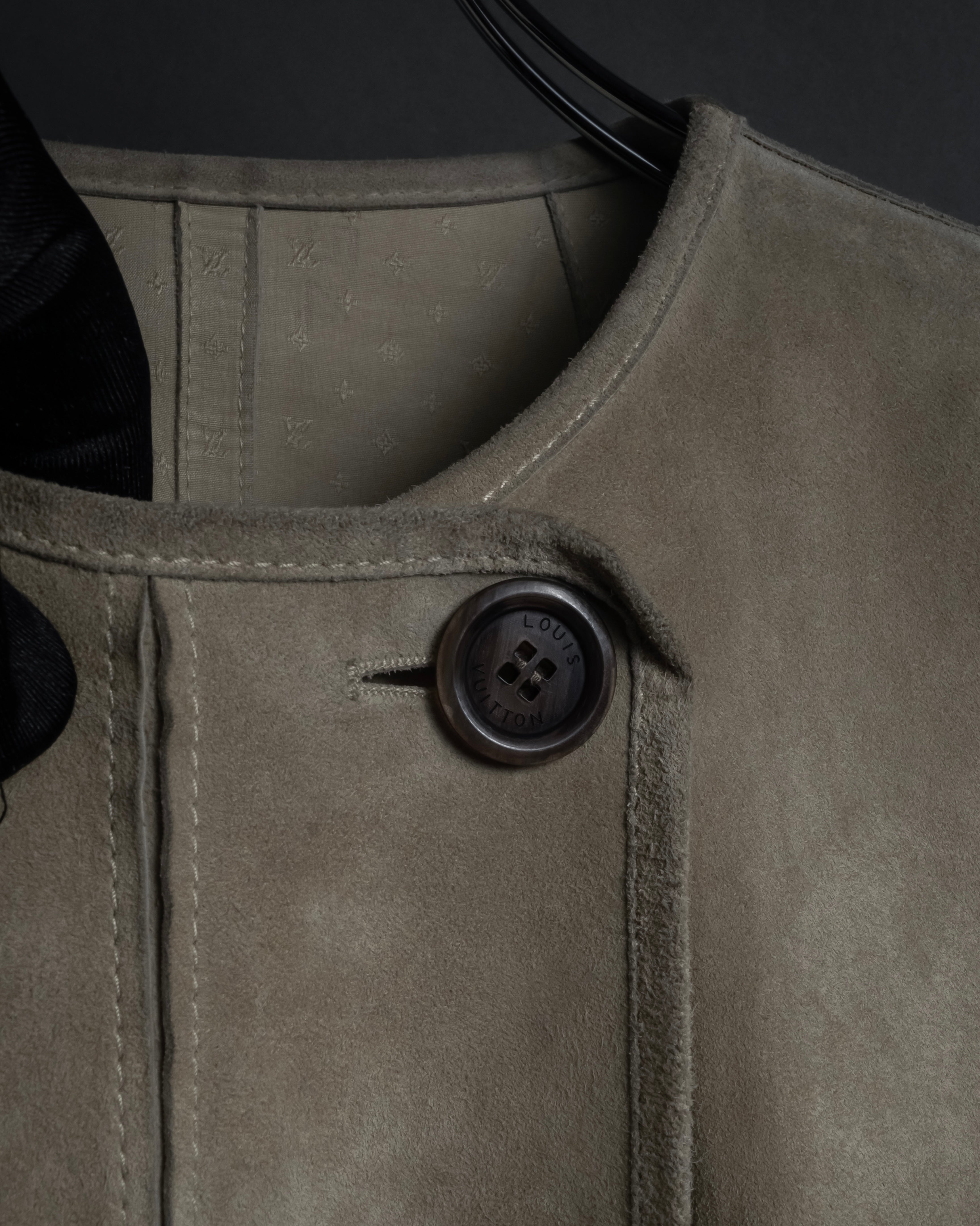 "LOUIS VUITTON" 00's Marc Jacobs period double-breasted suede coat