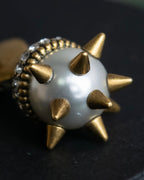 "GUCCI" Strawberry＆spike motif rhinestone earrings