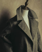 “BALENCIAGA” 00’s-10’s Wool angora wide-lapel coat