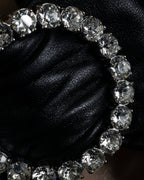 "GUCCI" Michele design ribbon crystal buckle pumps