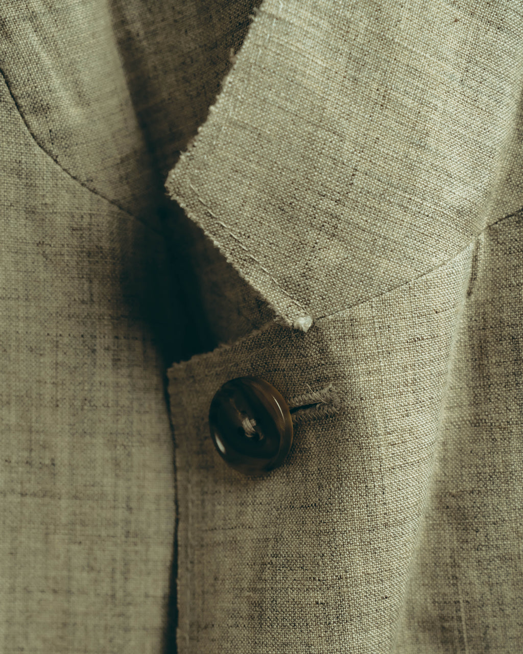 -SPECIAL- “Maison Martin Margiela” 2014SS raw-edge linen tailored jacket