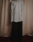 "GUCCI" Striped spread collar shirt with contrast cuffs