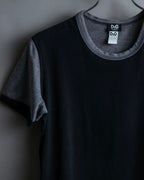 "DOLCE & GABBANA" Black and grey bicolor short sleeve T-shirt
