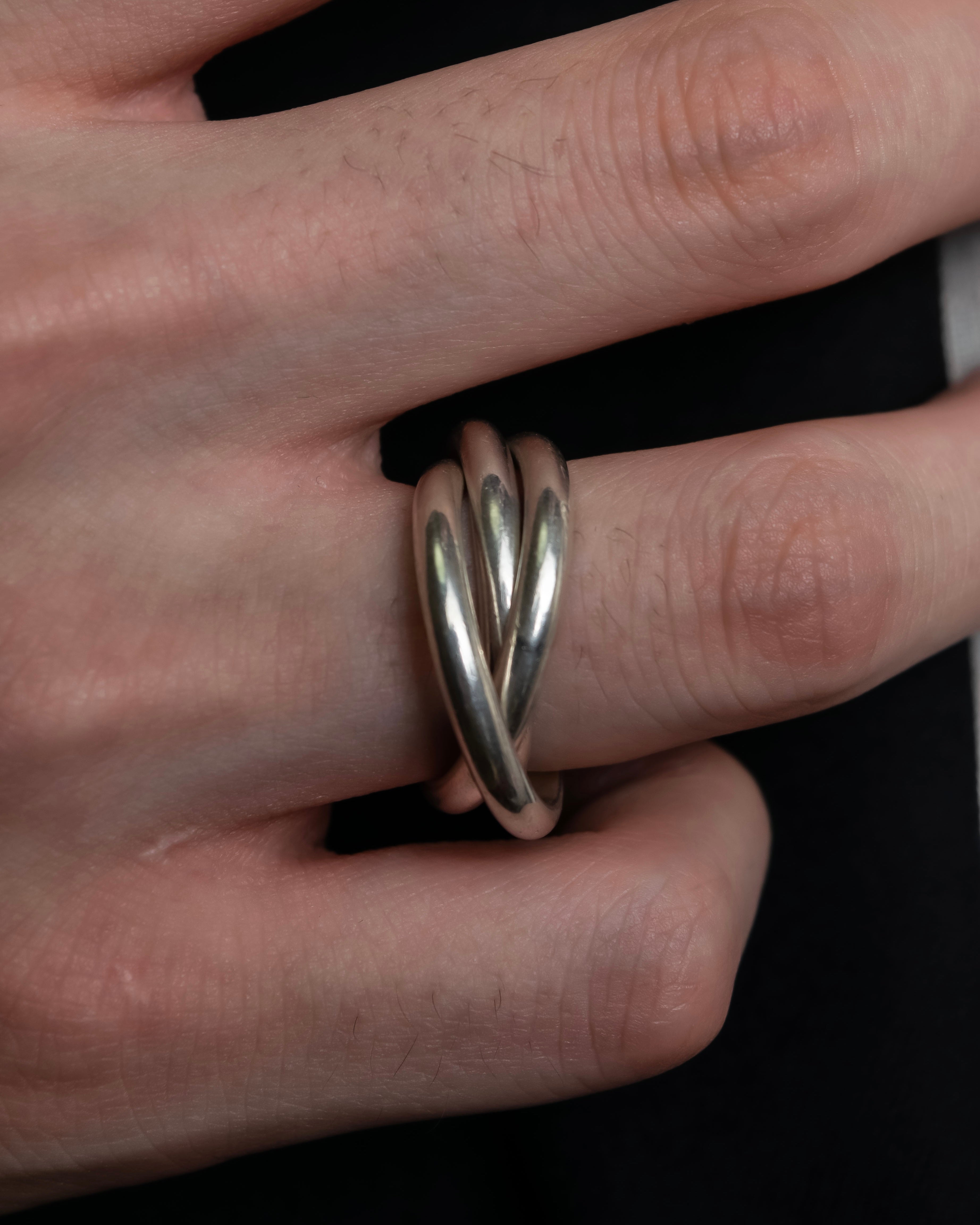 "Tiffany&Co" Trinity design silver ring