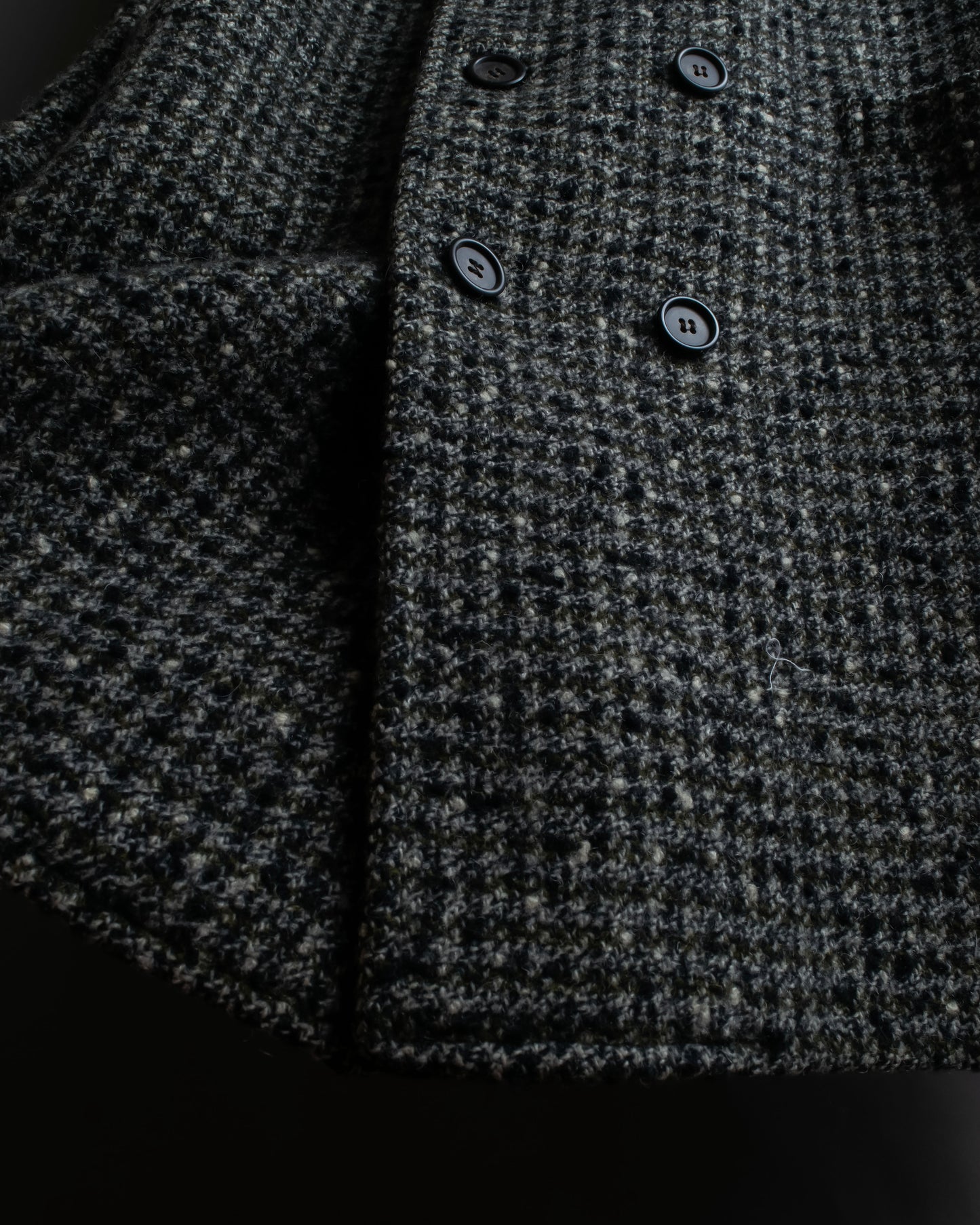 "Vintage houndstooth oversized tweed chester coat"