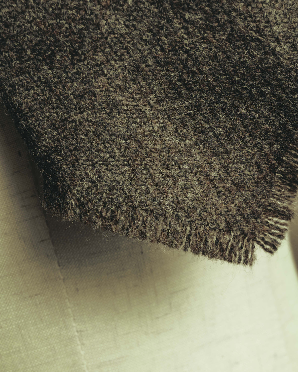 -SPECIAL- "Yves Saint Laurent" 90's-00's Charcoal grey wool textured knit tie