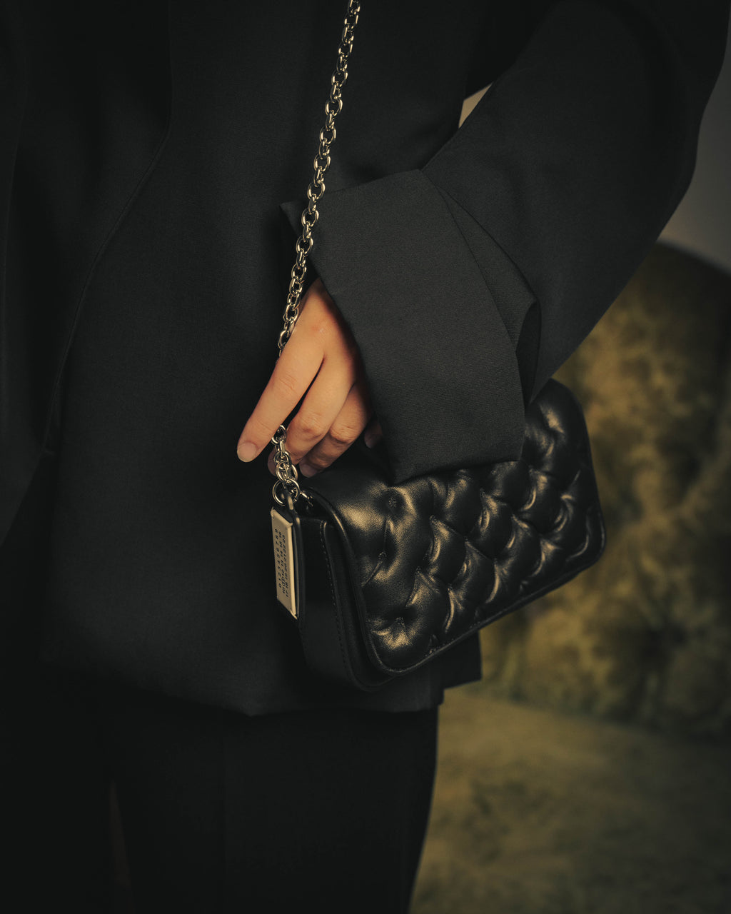 –SPECIAL– "Maison Margiela" 2020's Quilted leather chain shoulder bag