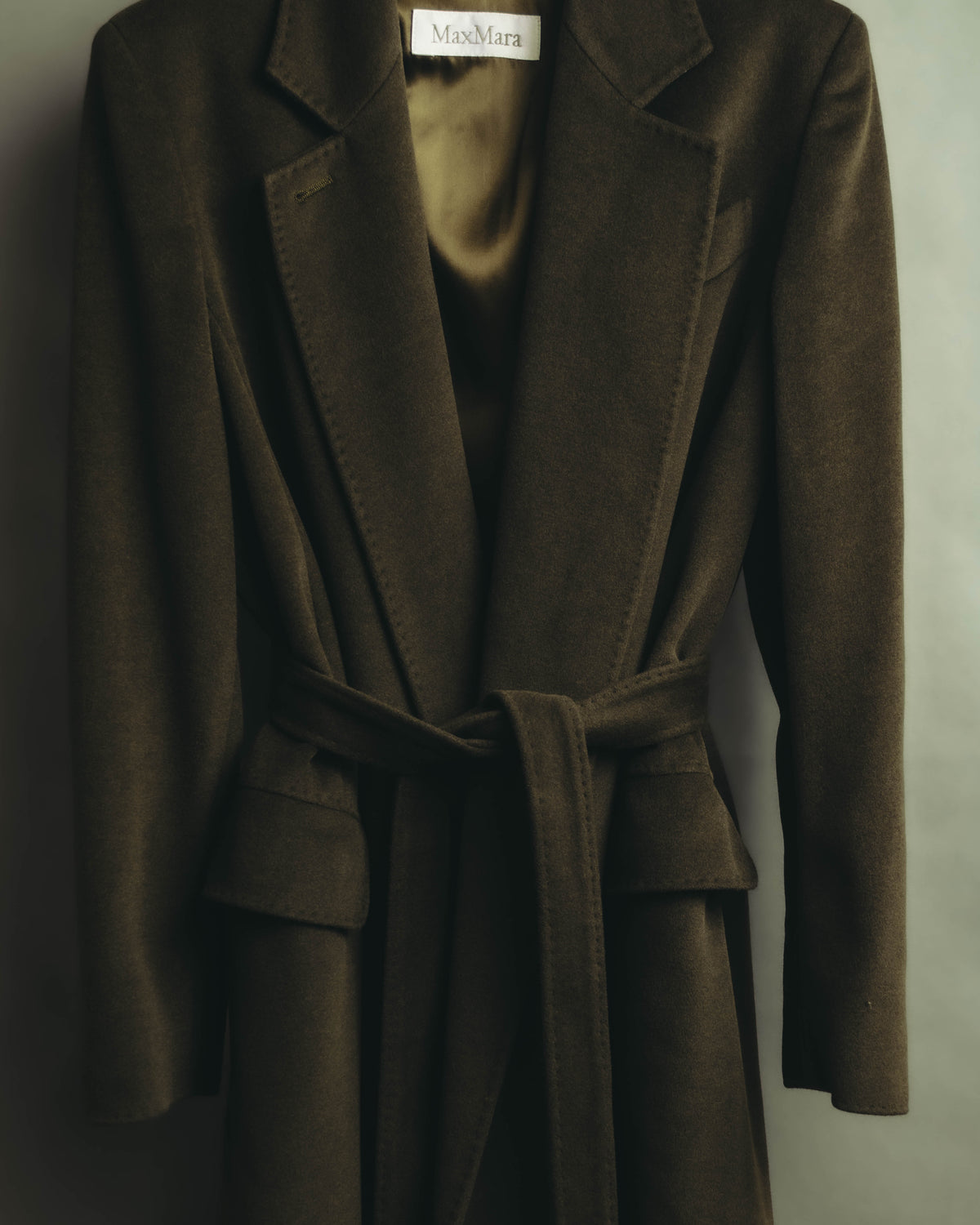 “Max Mara” 00’s Belted angora blend long coat