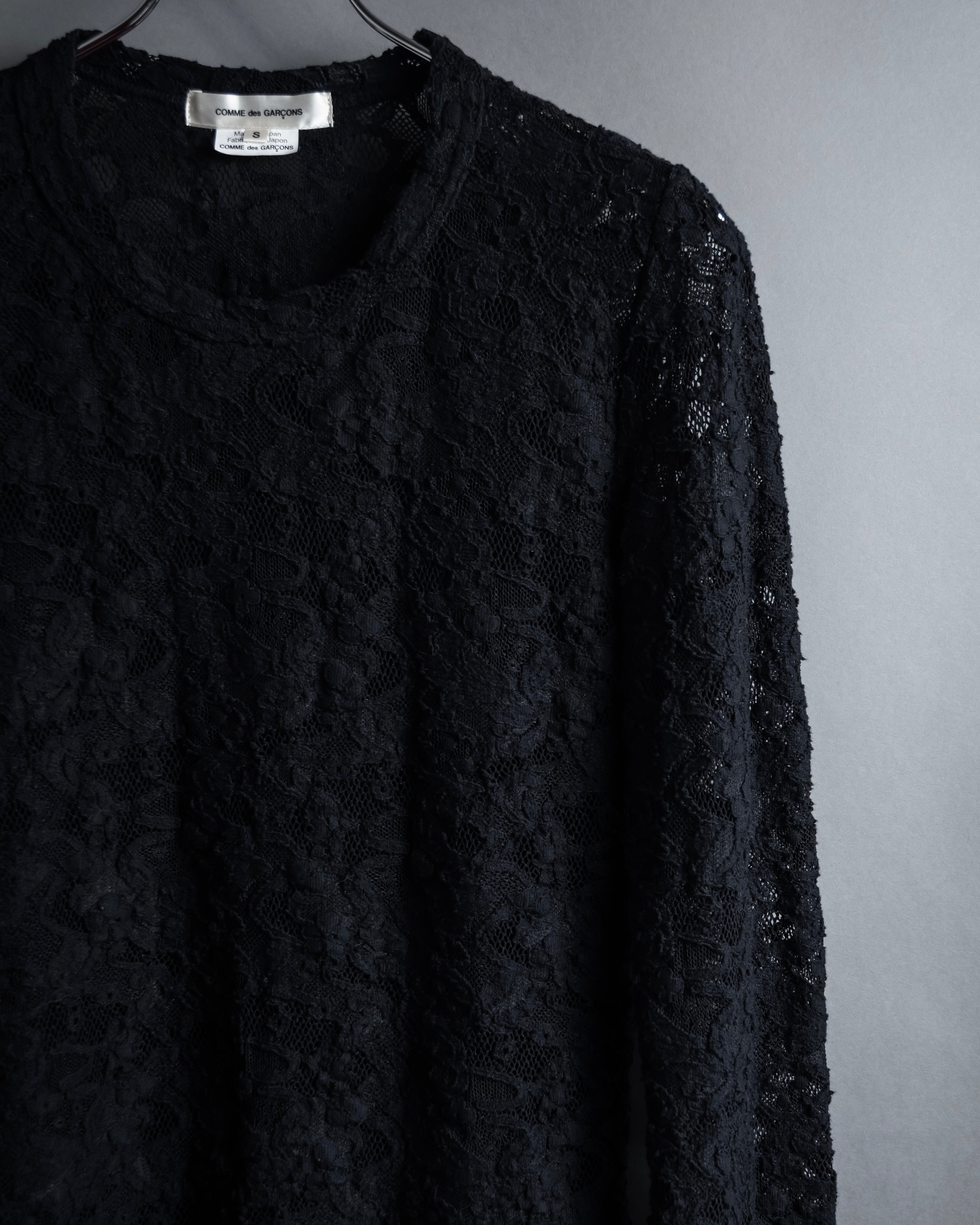 "COMME des GARCONS" 20SS Floral motif lace pullover