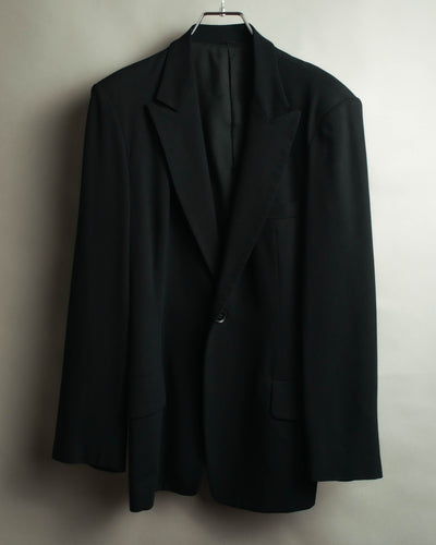 "Y's" 90's-00's Wool rayon single-breasted tailored jacket