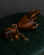 "YVES SAINT LAURENT" LOVE typography &amp; Cassandra motif design bracelet