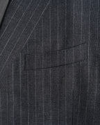 GIORGIO ARMANI/ Oversized Stripe Single Breasted 3B Tailored Jacket Gray