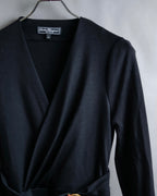 "Salvatore Ferragamo" Gancini motif belted design long dress