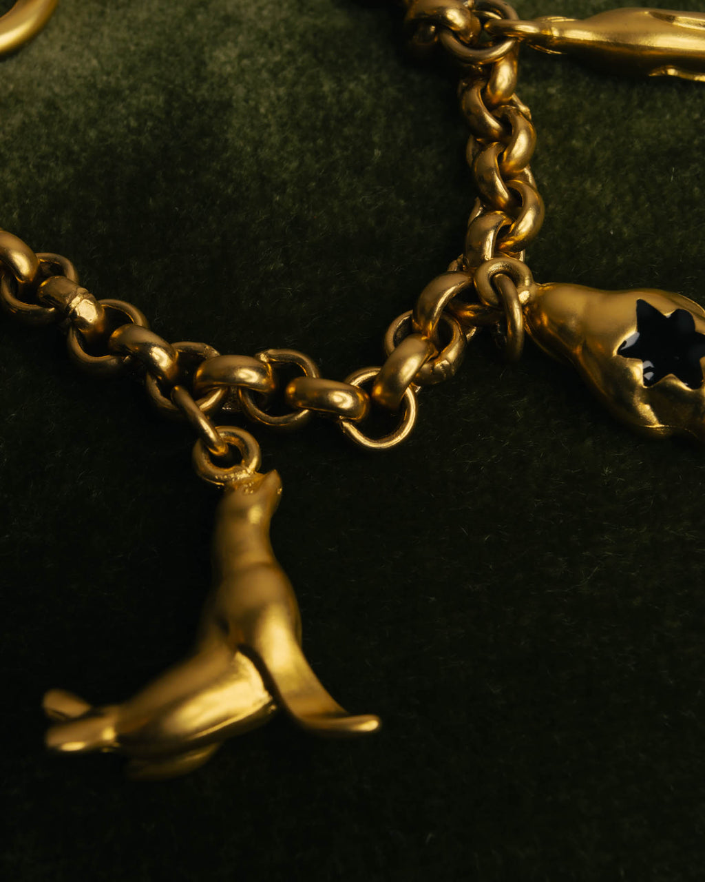 "Salvatore Ferragamo" 80's-90's Playful winter charm bracelet