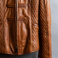 "EMPORIO ARMANI"  Quilted design brown color leather jacket