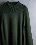 "MONCLER" Relaxed fit high neck lace change knit