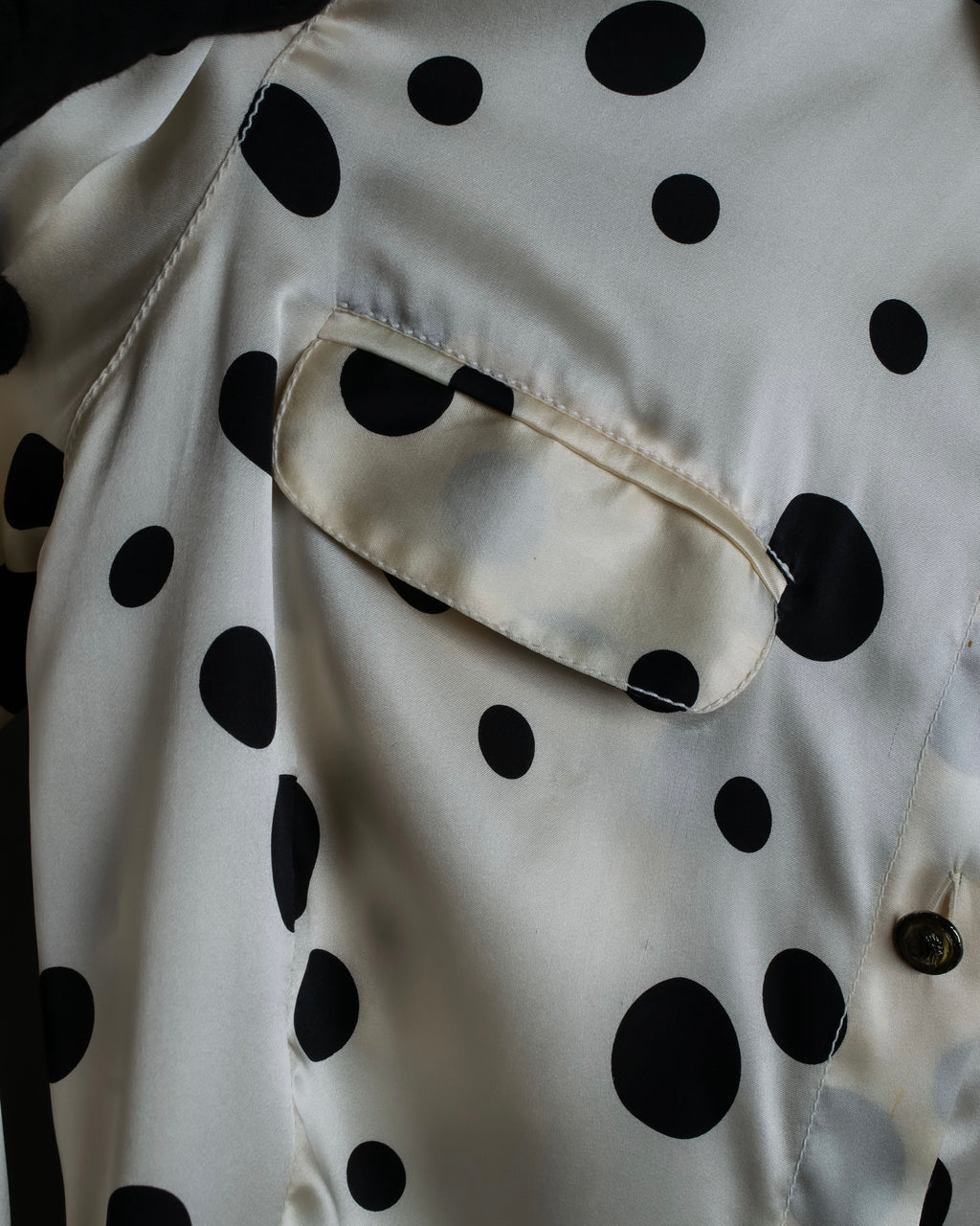 "GIANNI VERSACE" Irregular dot pattern silk shirt