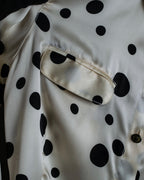 "GIANNI VERSACE" Irregular dot pattern silk shirt