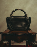 –SPECIAL– "GUCCI" 10's Embellished bamboo leather handbag