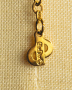 "Christian Dior" 80's-90's Gold tone bottle pendant necklace