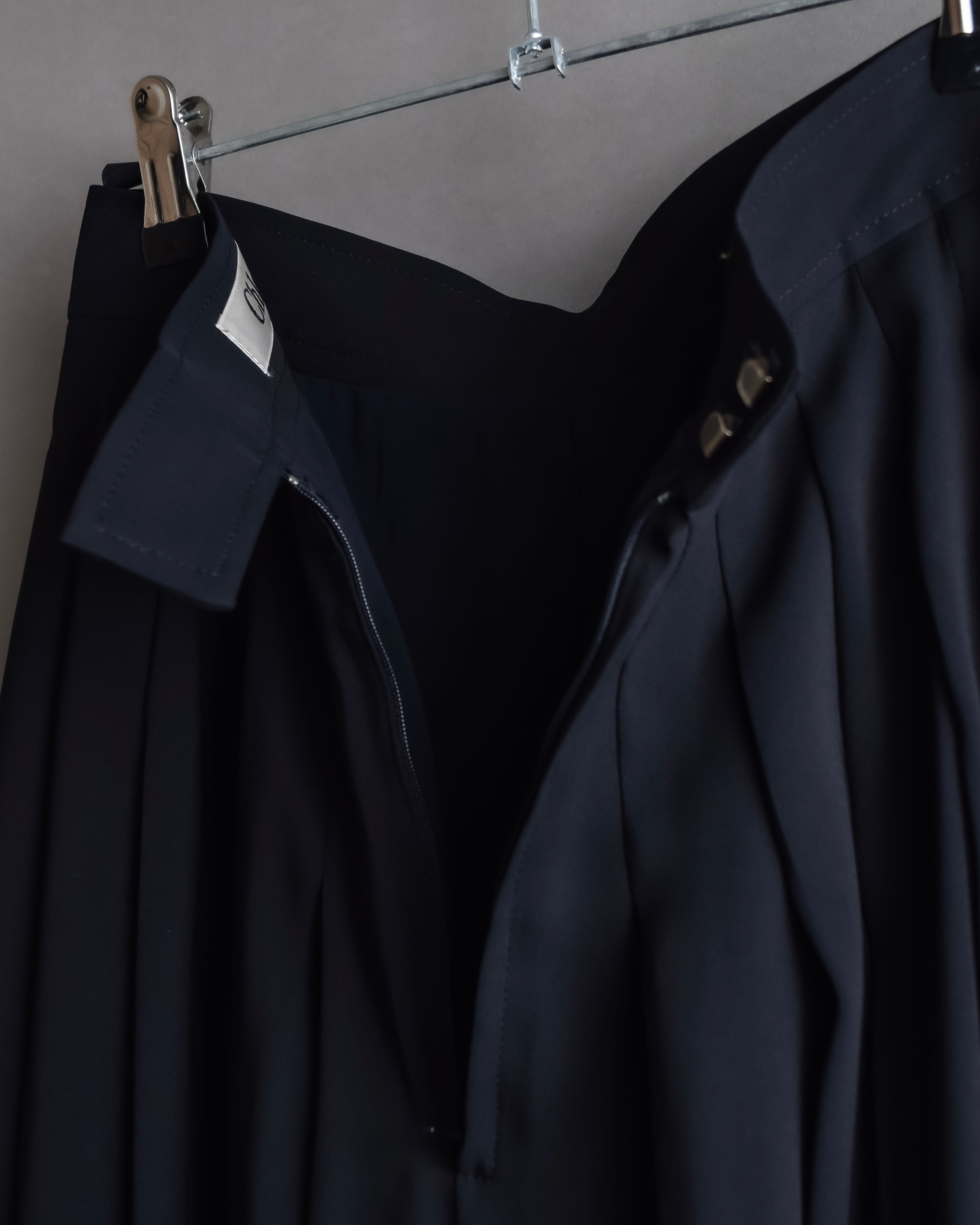 "Chloe" Fold-in pleats maxi length skirt