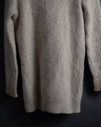 "Chloe" Angora mix standing up long cardigan