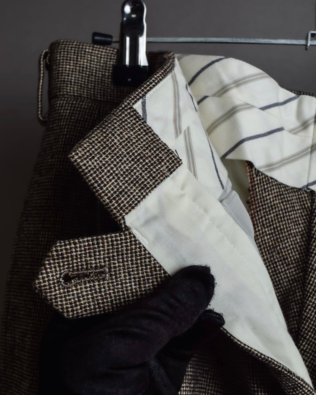 "BROOKS BROTHERS" Melange tweed three-piece suit