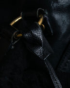 "YVES SAINT LAURENT" Gold parts design Muse toe leather bag