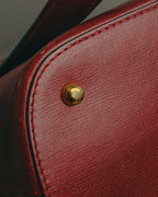 "Cartier" 80's-90's Bordeaux leather handbag