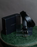 "BURBERRY" Equestrian Knight design leather belt