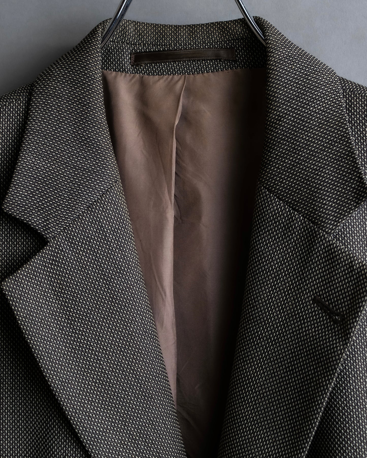 "HUGO BOSS" Woven pattern oversized 3 button tailored jacket