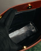 “Salvatore Ferragamo” 80’s-90’s Quilted leather chain shoulder bag