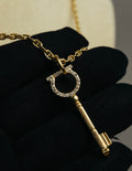 "Salvatore Ferragamo" 00's-20's Gancini key pendant necklace