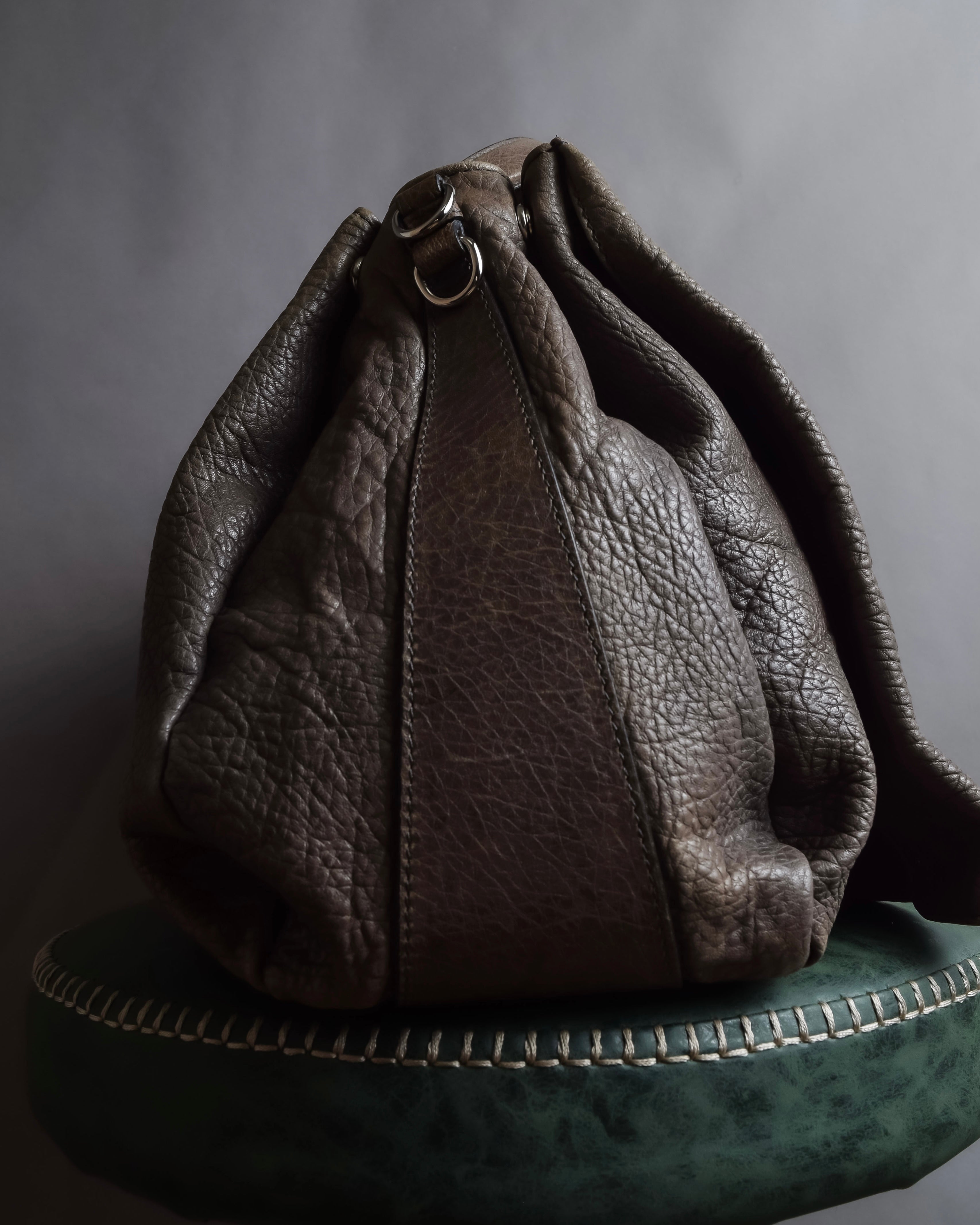 "CELINE" Softly structured leather city bag