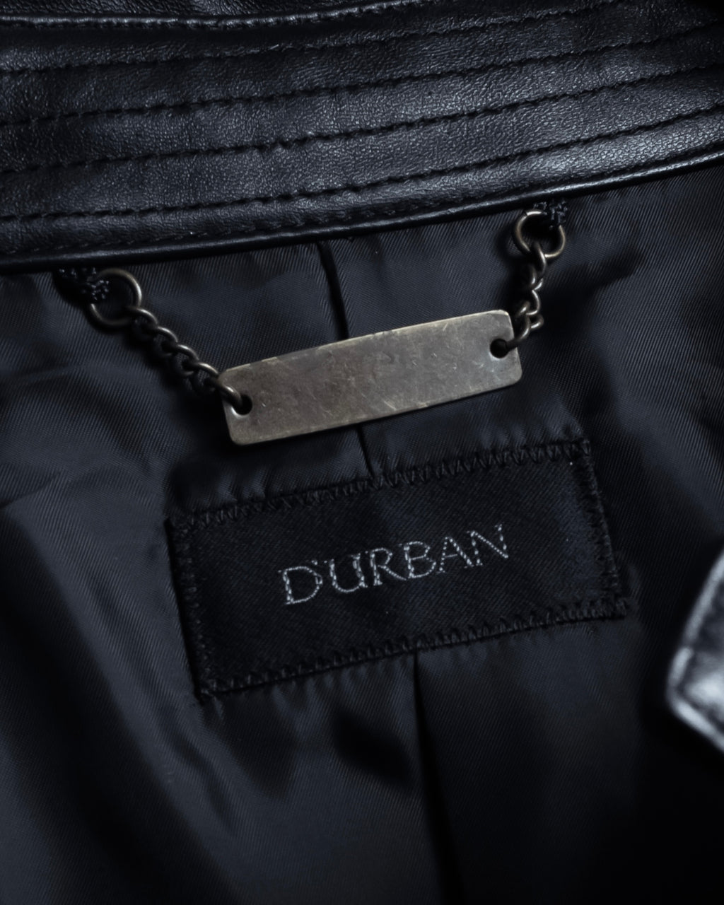 "DURBAN" Double zipper sheepskin leather coat