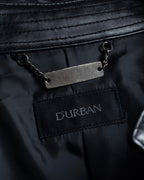 "DURBAN" Double zipper sheepskin leather coat