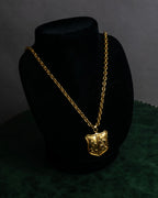 "CELINE" Moon & star top motif gold necklace