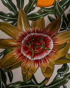 "HERMES" Passion flower print Carre 90 silk scarf